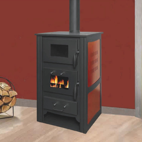 Soba pe lemn Termax Doina bordo cu cuptor si loc lemne 12,2 kW [3]