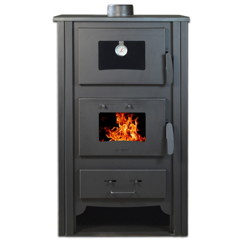 Soba lemne cu cuptor de gatit Termax Doina maro 12,2 kW [1]