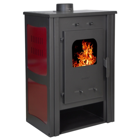 Termoseminee si sobe pe lemn - Soba lemne Termax Haiduc bordo 7,02 kW cu grila rotativa