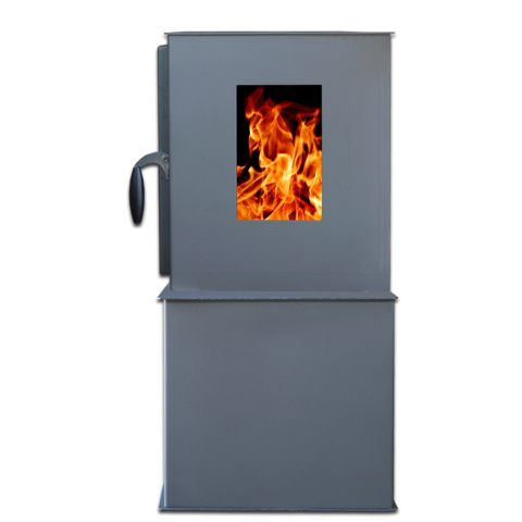 Soba lemne Termax Ilinca antracit cu loc pentru lemne 12,2 kW [2]