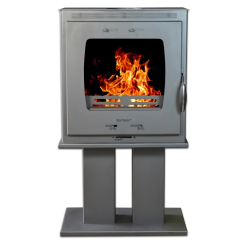 Termoseminee si sobe pe lemn - Soba lemne pe picior Termax Luxora antracit 12,2 kW