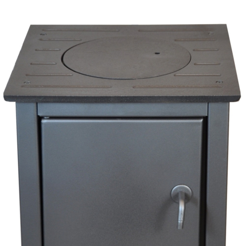 Soba compacta pe lemn Termax Mia antracit 6,11 kW racord cos in spate [2]