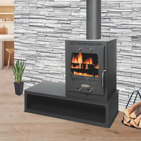 Soba lemne Termax Mina neagra cu spatiu pentru lemne 9,47 kW [5]