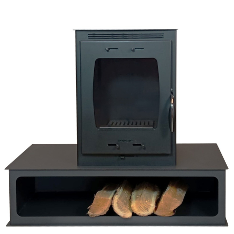 Soba lemne Termax Mina neagra cu spatiu pentru lemne 9,47 kW [1]