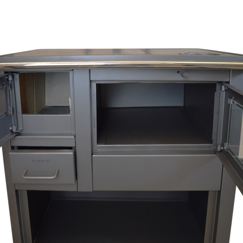 Soba pe lemne de bucatarie Termax Popular antracit 7,12 kW cu cuptor [5]