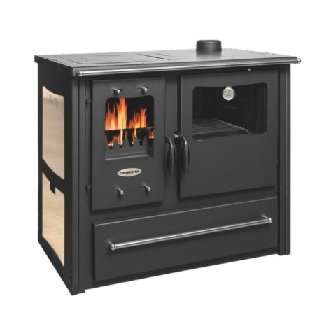 Soba bucatarie pe lemne Termax Rustik bej focar din fonta 9,5 kW [1]