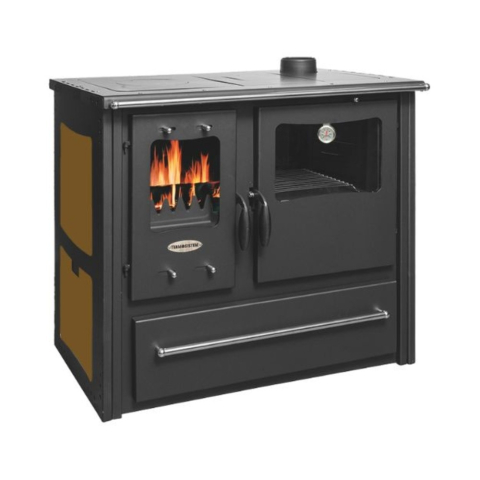 Soba de gatit pe lemn Termax Rustik maro cu focar din samota 9,5 kW [8]