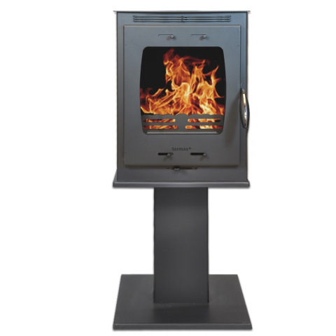 Termoseminee si sobe pe lemn - Soba lemne pe picior metalic Termax Vesta antracit 9,47 kW