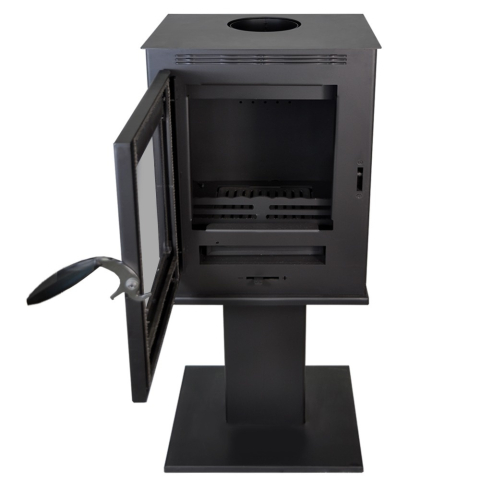 Soba pe lemn Termax Vesta neagra pe picior metalic 9,47 kW [3]