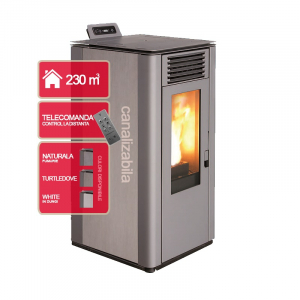 Seminee pe peleti/lemn - Soba pe peleti canalizabila, 10.1 kW, TermoLife Lisabona 12