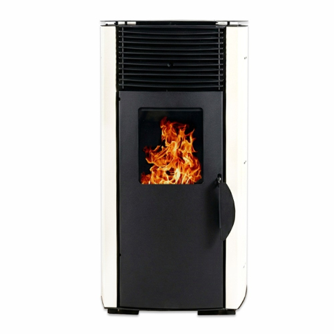 Incalzire - Soba pe peleti KOPH PD 10 kW, cu aer cald, buncar peleti 12 kg, 60 mp, Alb