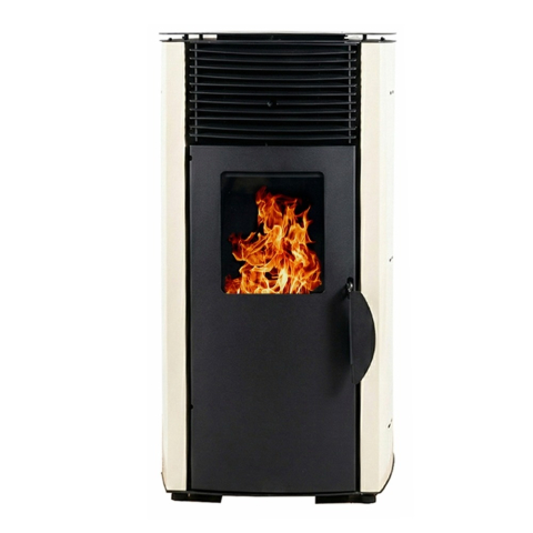 Incalzire - Soba pe peleti KOPH PD 10 kW, cu aer cald, buncar peleti 12 kg, 60 mp, Crem