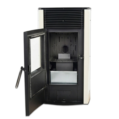 Soba pe peleti KOPH PD 10 kW, cu aer cald, buncar peleti 12 kg, 60 mp, Crem [1]
