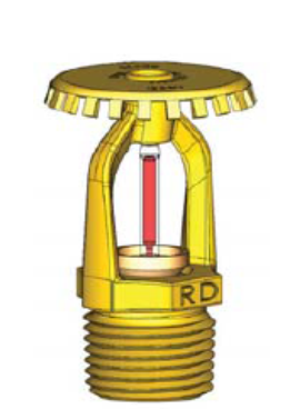 Sprinklere - Sprinkler UPRIGHT, cromat, 57°C, K=80, raspuns rapid, portocaliu, Rapidrop