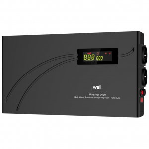 STABILIZATOARE DE TENSIUNE - Stabilizator automat de tensiune orizontal cu releu Well 2000VA