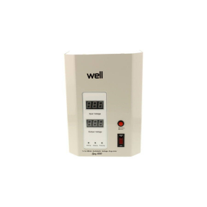STABILIZATOARE DE TENSIUNE - Stabilizator automat de tensiune cu servo motor Well 1000VA alb montabil pe perete