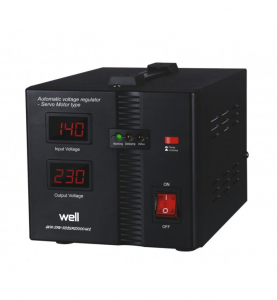 STABILIZATOARE DE TENSIUNE - Stabilizator automat de tensiune cu servo motor Well Secure 1000VA 