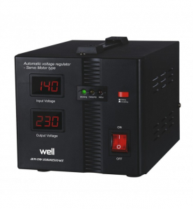 STABILIZATOARE DE TENSIUNE - Stabilizator automat de tensiune cu servo motor Well Secure 500VA 