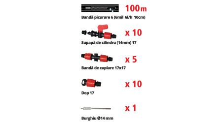 Kit irigare prin picurare pentru gradina pana la 50 m2, Poliext [3]