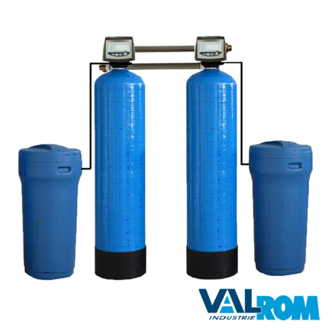 Echipamente pentru tratarea si pomparea apei - Statie tratare Valrom VALHOH MIX 50 Twin vana performa Q=1,8mc/h cu by-pass