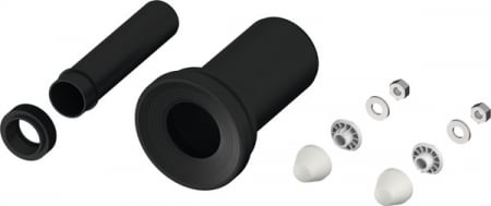 Obiecte sanitare - Kit de racordare WC, admisie/evacuare din plastic, inclusiv capac de mascare prindere TECE