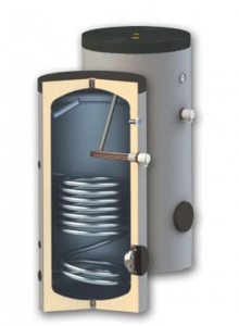 Echipamente de incalzire si producere ACM - Boiler Sunsystem 300 litri, model SN V/S1 300, cu o serpentina, fara rezistenta, termostat, supapa, termometru