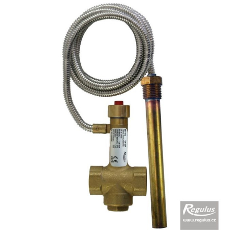 Tevi, fitinguri, robineti si accesorii - Supapa termica de descarcare, 3/4 F, 97 grC, capilar fix 1.3m, Regulus BVTS