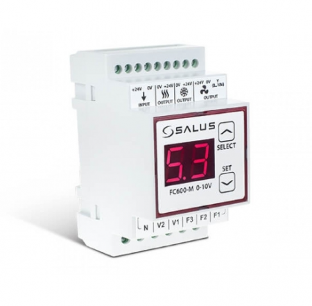 Termostate pentru ventilo-convectori - Modul pentru conversie 3 trepte turație în semnal 0-10V, compatibil cu FC600, necesită alimentare 24V DC, Salus FC600-M 0-10V