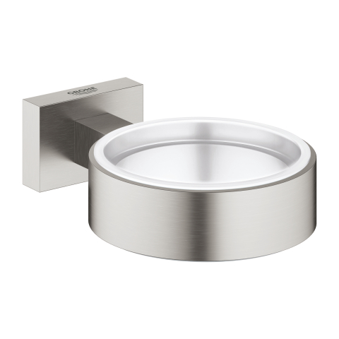 Obiecte sanitare - Suport Grohe Essentials Cube pahar sau savoniera, fixare ascunsa, crom mat