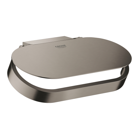 Obiecte sanitare - Suport hartie igienica Grohe Selection cu capac, 1 rola, montare pe perete, fixare ascunsa, antracit mat