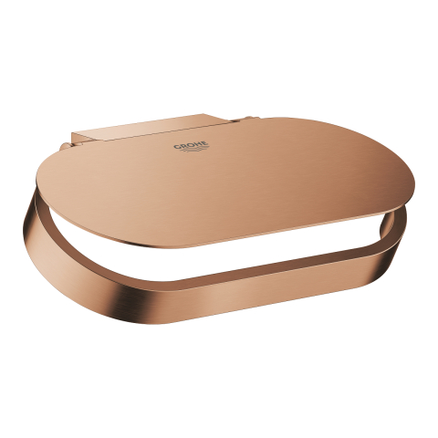 Obiecte sanitare - Suport hartie igienica Grohe Selection cu capac, 1 rola, montare pe perete, fixare ascunsa, cupru mat