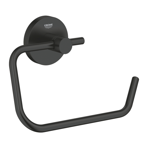 Obiecte sanitare - Suport hartie igienica Grohe Start fara capac, fixare ascunsa, fara aparatoare, negru