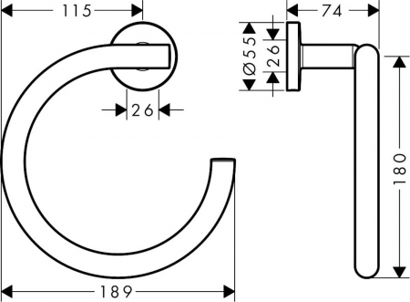Inel port-prosop Hansgrohe Logis Universal [1]