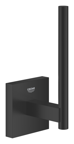 Obiecte sanitare - Suport rezerva hartie igienica Grohe Start Cube, montare pe perete, fixare ascunsa, negru