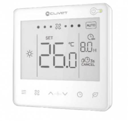 Echipamente de ventilatie si climatizare - Termostat electromecanic KJRP-86R pentru ventiloconvectoare Clivet Aura