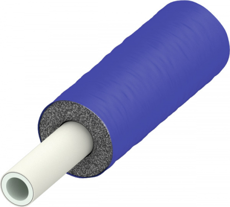 Tevi - Teava TECElogo-Push multistrat PE-RT/Al/PE-RT izolata Ø16 x 2 mm, grosime izolatie 9 mm, colac 75ml, albastru