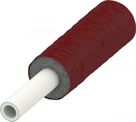 Tevi - Teava TECElogo-Push multistrat PE-RT/Al/PE-RT izolata Ø20 x 2,25 mm, grosime izolatie 13 mm, colac 50ml, rosu