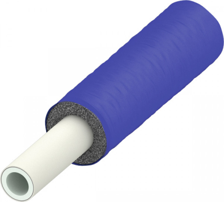 Tevi - Teava TECEflex multistrat PE-Xc/Al/PE-RT cu izolatie albastra de 6 mm, dimensiune teava 20, Ø21 x 3,45 mm, colac 75ml