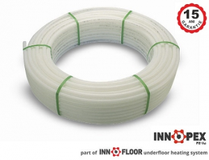 Echipamente de incalzire si producere ACM - Teava PE-XA cu bariera de oxigen, 16 x 2 mm, alba, colac 500 ml, Innofloor Innopex