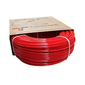 Echipamente de incalzire si producere ACM - Teava PE-Xb cu bariera de oxigen, 16 x 2 mm, rosie, colac 300 ml, Tiemme