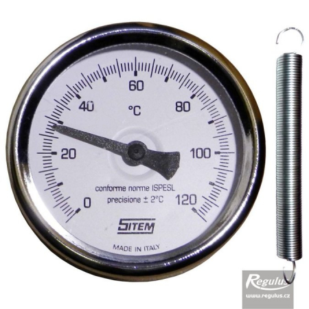 Manometre, presostate si termostate - Termometru de contact 0-120°C, arc fixare, D=63mm