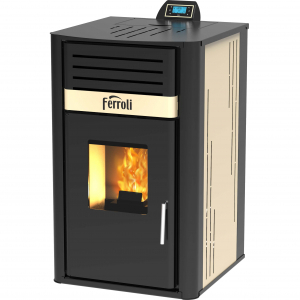 Termoseminee pe peleti/lemn - Termosemineu cu functionare pe peleti, 29 kW, complet echipat, Ferroli Mirano Pellet N