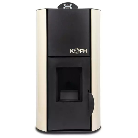 Termosemineu cu peleti KOPH PM 18 kW, 120 mp, buncar 15 kg, diametru cos fum ⌀80 mm, pompa recirculare si vas expansiune incorporate, Crem [6]