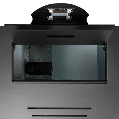 Termosemineu cu peleti KOPH PM 25 kW Fiama, 160 mp, buncar peleti 25 kg, diametru cos fum ⌀80 mm, pompa recirculare si vas expansiune incorporate, Crem [3]