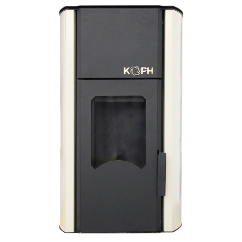 Termosemineu cu peleti KOPH PM 30 kW, 200 mp, buncar peleti 30 kg, diametru cos fum ⌀80 mm, pompa recirculare si vas expansiune incorporate, Crem [2]