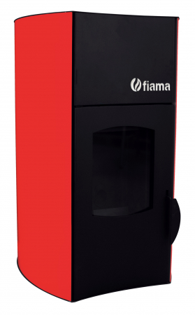 Termosemineu pe peleti Fiama Red 25 kw, complet echipat pentru incalzire, automatizare, telecomanda, buncar peleti 30 kg, tiraj fortat [2]