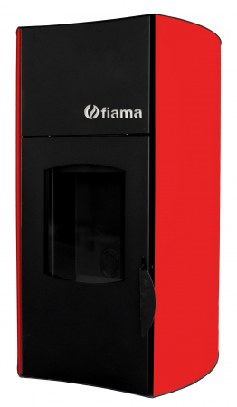 Termoseminee pe peleti/lemn - Termosemineu pe peleti Fiama Red 25 kw, complet echipat pentru incalzire, automatizare, telecomanda, buncar peleti 30 kg, tiraj fortat