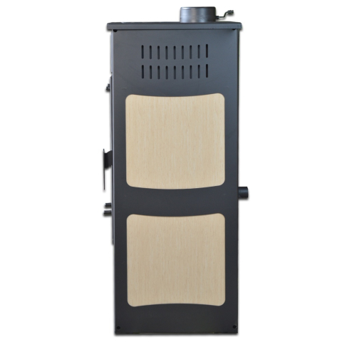 Semineu ceramic cu apa pe lemne Termax Hydra bej 6,5 kW cu depozitare lemne [2]