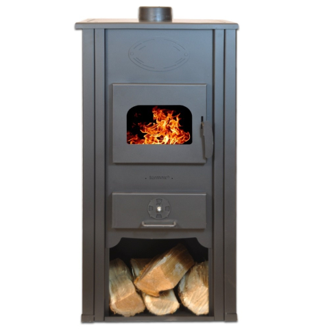 Termosemineu cu manta de apa pe lemn Termax Thermis rosu 24,43 kW [6]