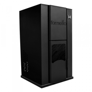 Cazane pe combustibil solid - Termosemineu pe peleti Fornello model Pellet King 35 kw, tiraj fortat, complet echipat, automatizare, buncar 80 kg